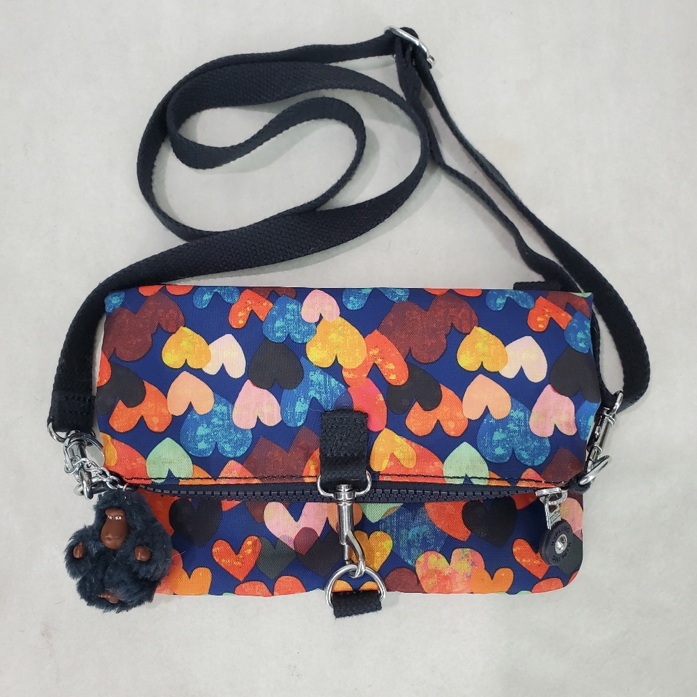 Kipling Rizzi Printed Convertible Mini Bag Wear 4 Ways With Charm Sold Out EUC - Picture 15 of 16